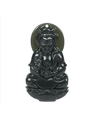 婉玉珠宝 天然玉石 新疆和田玉青玉观音男款吊