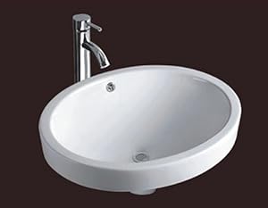 多美吉 椭圆陶瓷洗手盆 半嵌入式洗脸盆 洗面盆
