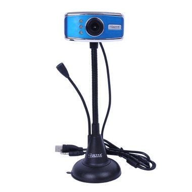 T91蓝色摄像头 高清电脑摄像头带麦克风QQ语