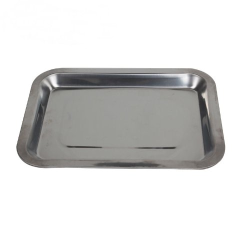 红色营地 烧烤不锈钢食物盘子 长方形食物托盘