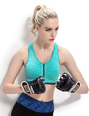 浩茵 前开<em>拉链</em> 高强度专业防震<em>运动</em>内衣 护胸 无