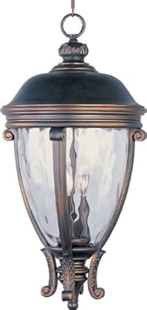 ting Three Light Water Glass Hanging Lantern: 