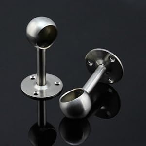 卡得威 五金配件 加厚不锈钢法兰座圆管座 衣柜