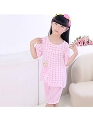 哈里韦博 夏季新款儿童睡衣<em>女童</em>纯棉<em>短袖短裤</em>