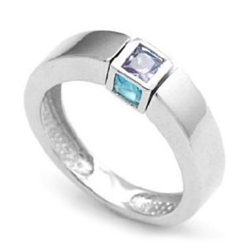 韩国宝宝-韩国单身戒指(四色彩锆)图片