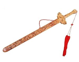 龙义 开光桃木剑镇宅宝剑九龙剑1.3米镇宅化煞