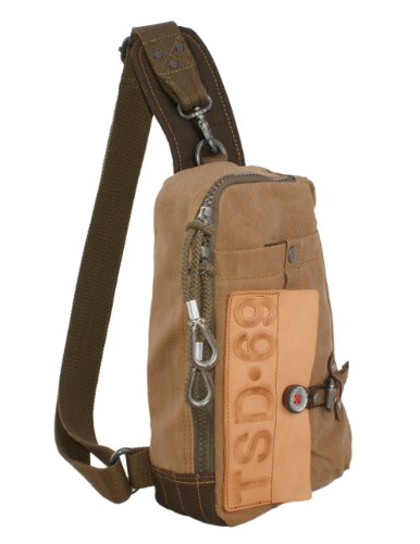 TSD 男士帆布单肩背包 斜挎包 胸包 05-CS99: