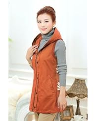 春装新款<em>女士</em>中长款背心<em>马甲春季</em>韩版<em>时尚</em>连帽