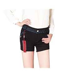 骄侣 JOLEA 显瘦<em>女短裤</em>热裤通勤民族风<em>中腰</em>锦