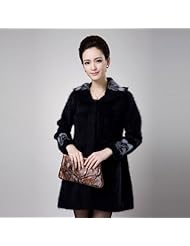 2013秋冬新款<em>水貂绒开衫</em>长毛貂绒大衣加厚毛