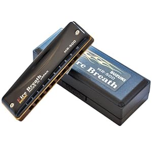 KI MR-500 酷黑色 日本原产 10孔布鲁斯口琴 高