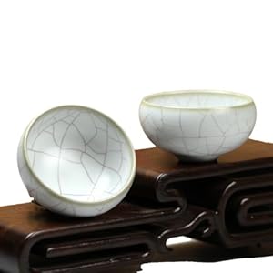 尚品汇 汝窑茶杯 金丝铁线工夫茶杯 汝窑月白釉