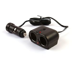 YAC 点烟器一拖二带灯一米线 车载电源 PZ-17