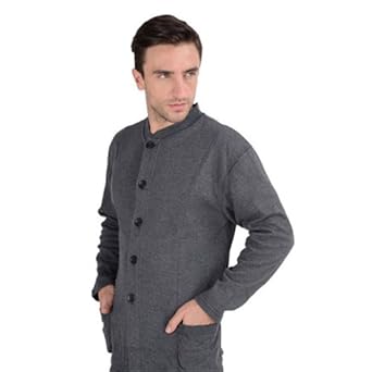 航艇暴热<em>开衫</em>保暖<em>内衣老年</em>人加绒加厚男士套装