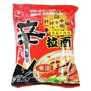 农心拉面 辛拉面香菇牛肉方便面120g