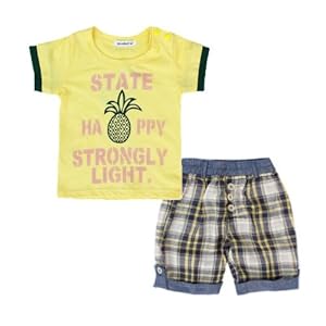 ynthia Rowley 女孩格子棉布裤透气套装 - 紫色(