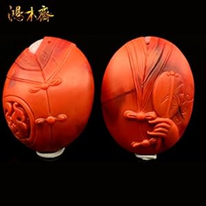 鸿木斋 南红雕刻吊坠 柿子红 四川九口料 刘伟利