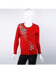 御之绣 中老年人单排扣羊毛<em>开衫毛衣 圆领</em>多色