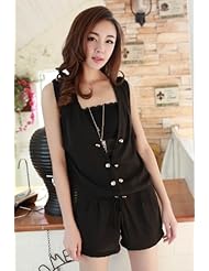 熹妃 2014夏装新款显瘦无袖雪纺连体裤<em>短裤休</em>