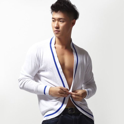 Hb新品秋装<em>男开衫</em>外套毛线衣性感<em>针织</em>衫 配衬