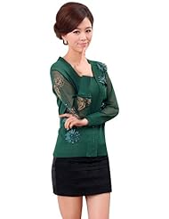 <em>端羊</em> 2013春季新品女式<em>开衫</em>领纯色钉珠假两件