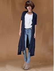 YISESE衣色色原创女装夏新款<em>亚麻</em>中袖外搭长