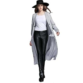 美人樱新款韩版女超<em>长款羊绒开衫过膝</em>宽松针织