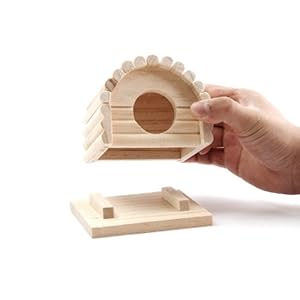 Pet link 宠物干线 圆拱形原木仓鼠窝\/过冬小屋保暖仓鼠房\/仓鼠用品 分体木屋-PetLink 宠物干线-报价 价格 图片