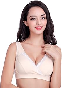 玛利亚湾 交叉哺乳<em>文胸</em>-肤色-XL<em>码</em>孕妇装舒适