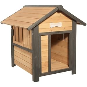 PETIO天然杉木犬舍狗窝SW-M(有门有窗款,出