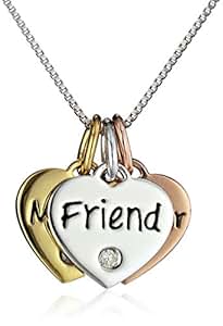 Sterling Silver Yellow and Rose Gold Flashed M