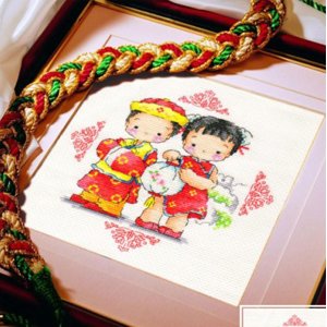 DMC 多美绣 客厅书房卧室中国风卡通结婚中国