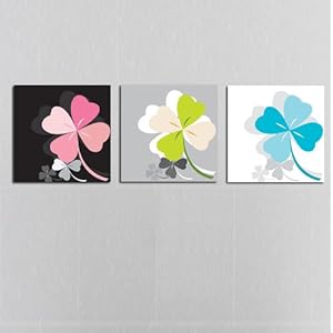 美时美刻 四叶草无框画 现代简约抽象花卉客厅