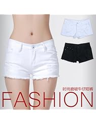 人间丰衣 新款夏季<em>短裤</em>百搭破洞<em>白色</em>牛仔<em>短裤</em>