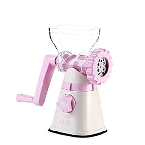 Fasola 日本品牌 手动绞肉机 家用灌肠机香肠机不锈钢搅肉机手摇绞菜碎肉机 粉色 【FaSoLa】 价格 报价 图片