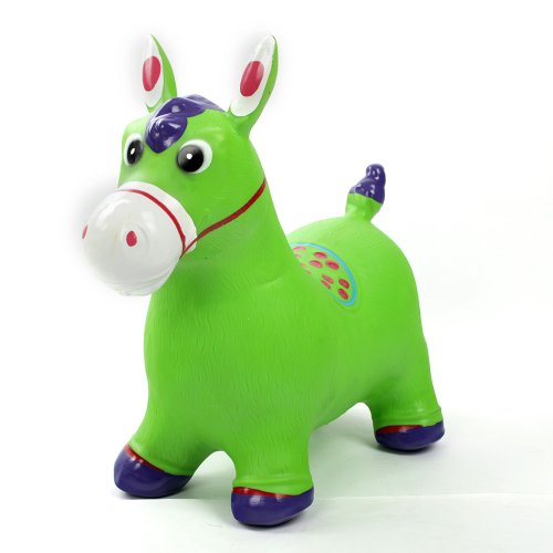 哈哈球 音乐彩绘单色跳跳马 绿色:亚马逊:玩具