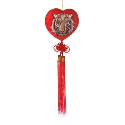 手工刺绣挂件-虎头平安结