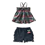 doododile<em>夏款</em>花边吊带衫女宝宝公主<em>花格子</em>小