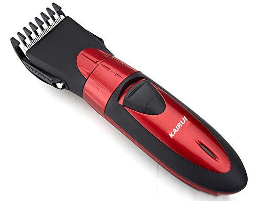 GYMAX康迈 【钛金研磨刀头 全身超强防水 充电电动理发器 5段长度调节 10档限位梳调节】 成人婴儿水洗电动理发器 电推剪剃头刀 红色 (全套理发配置) KAIRUI系列:亚马逊:厨具