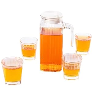 紫丁香__Lilac紫丁香 四方雅线果汁壶杯套装W