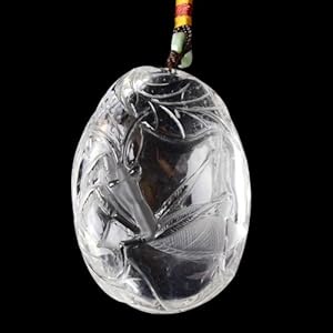 芳道 精雕把件 白水晶国泰民安 纯手工雕刻 送领