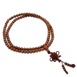 潘尼珂 天然老色星月菩提108颗佛珠手链项链8