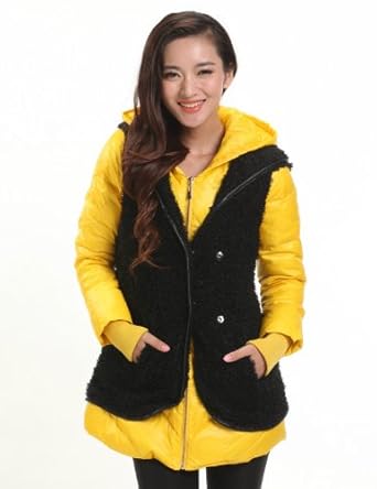 COOPOOL 珂珀 纯色带保暖<em>马甲</em>加厚<em>长羽绒服</em>