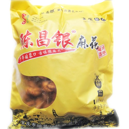 陈昌银 重庆磁器口陈麻花麻辣味400g:亚马逊:食