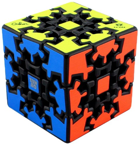 三阶黑色3d齿轮魔方(赠魔方袋底座)