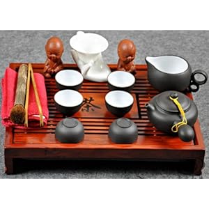 肖字和德 小茶缘 紫砂茶具套装 茶盘茶具 玉瓷 