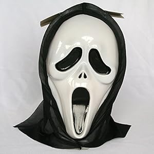 万圣节用品 单片恐怖鬼面具 惊叫鬼脸面具 鬼节面具批发 尖叫面具