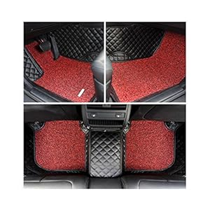 私人定制 奇瑞艾瑞泽7 拼接皮革丝圈脚垫 专车