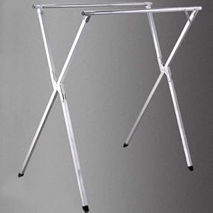 麦红 不锈钢 X型落地 折叠 晾衣架 落地双杆 晒