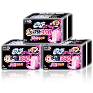 苏菲卫生巾超熟睡超薄随心翻350棉质丝薄夜用 8P*3-SOFY 苏菲-价格 报价 图片